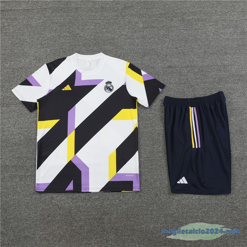 Formazione Set Completo Real Madrid Bambino 2023 2024 Bianco Purpureo Azul Poco Prezzo