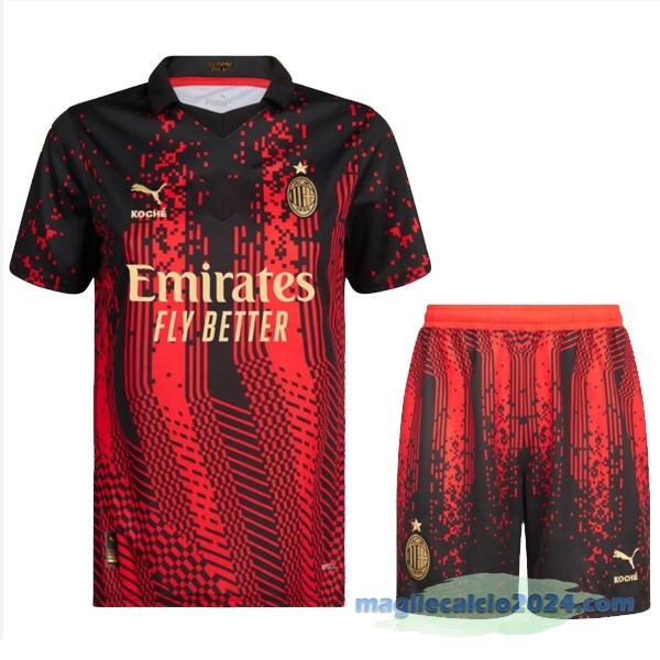 Fourth Conjunto De Bambino AC Milan 2022 2023 Rosso Poco Prezzo
