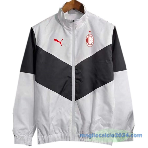 Giacca A vento AC Milan 2023 2024 Bianco Nero Poco Prezzo