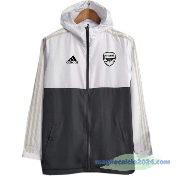 Giacca A vento Arsenal 2023 2024 Bianco Nero Poco Prezzo