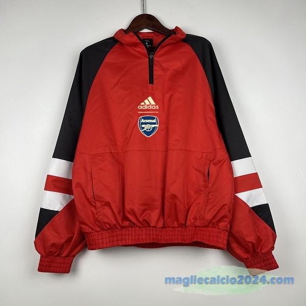 Giacca A vento Arsenal 2023 2024 Rosso Nero Poco Prezzo
