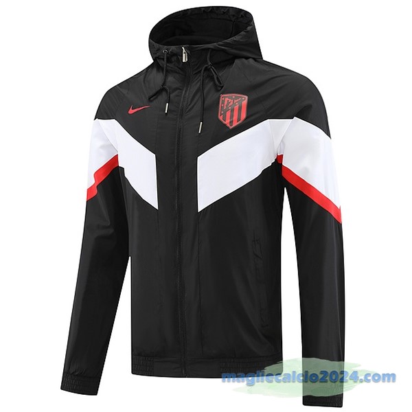 Giacca A vento Atlético Madrid 2022 2023 Nero Bianco Poco Prezzo