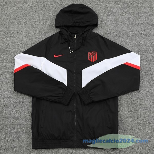 Giacca A vento Atlético Madrid 2022 2023 Nero Bianco Poco Prezzo