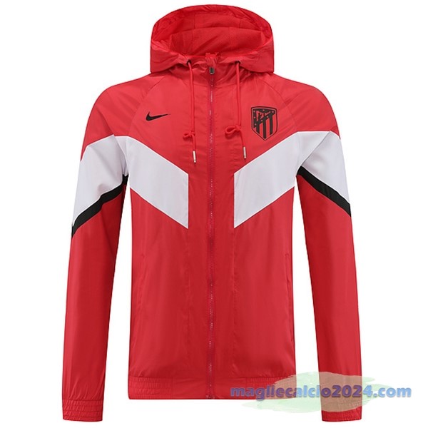 Giacca A vento Atlético Madrid 2022 2023 Rosso Bianco Poco Prezzo