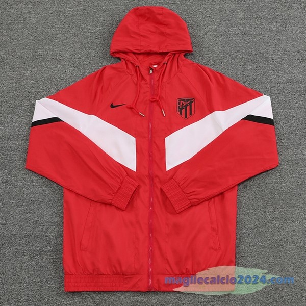Giacca A vento Atlético Madrid 2022 2023 Rosso Bianco Poco Prezzo