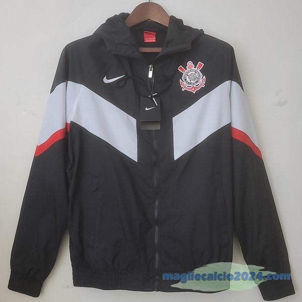 Giacca A vento Corinthians Paulista 2022 2023 Nero Bianco Poco Prezzo