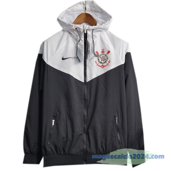 Giacca A vento Corinthians Paulista 2023 2024 Bianco Nero Poco Prezzo