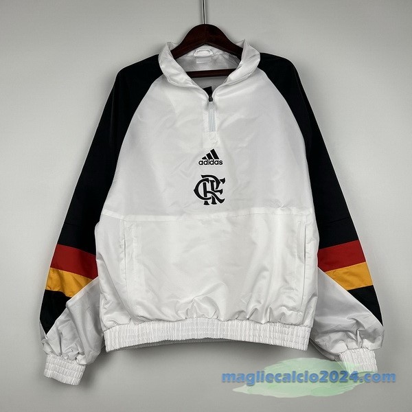 Giacca A vento Flamengo 2023 2024 Bianco Nero Poco Prezzo