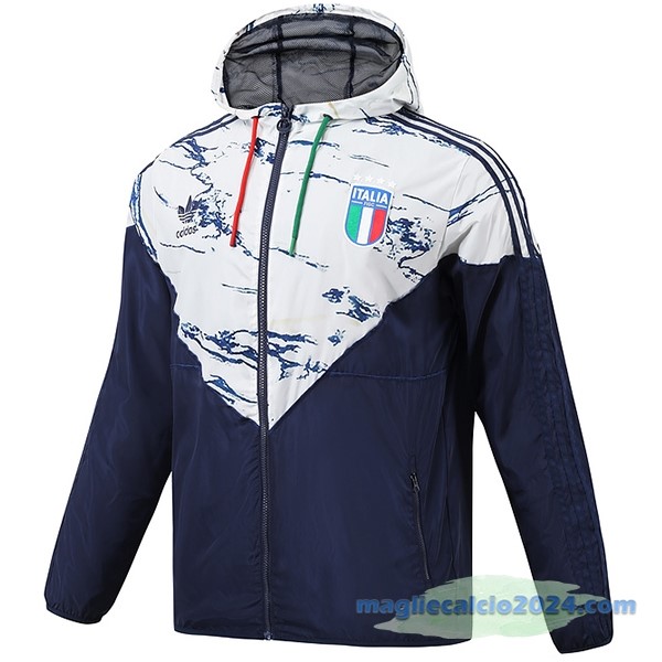 Giacca A vento Italia 2023 Azul Navy Bianco Poco Prezzo