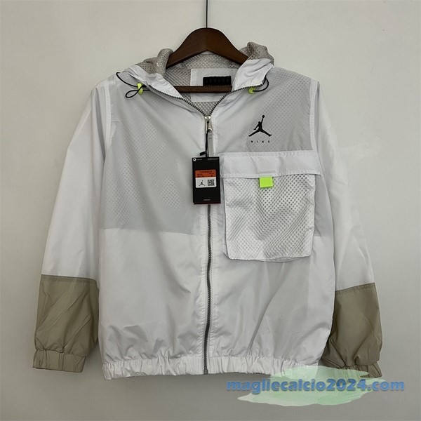 Giacca A vento Jordan 2023 Bianco Verde Poco Prezzo