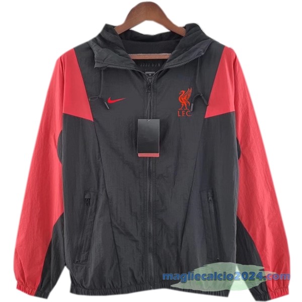 Giacca A vento Liverpool 2022 2023 Nero Rosso Poco Prezzo
