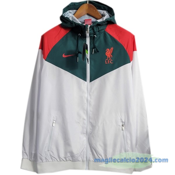 Giacca A vento Liverpool 2023 2024 Bianco Verde Poco Prezzo