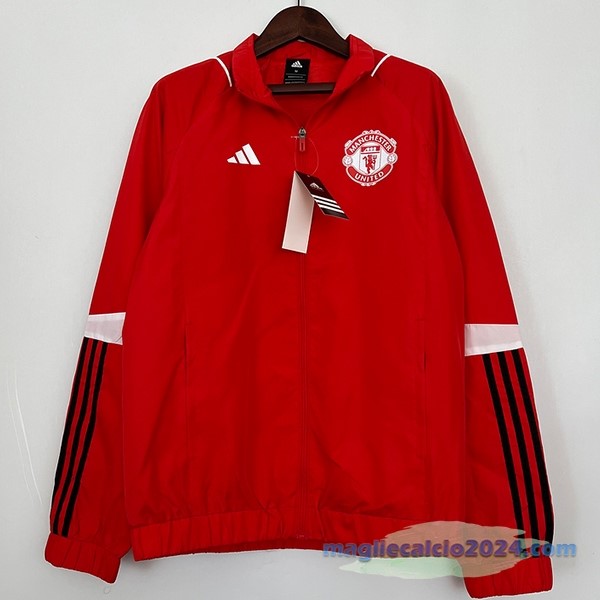 Giacca A vento Manchester United 2023 2024 Rosso Poco Prezzo