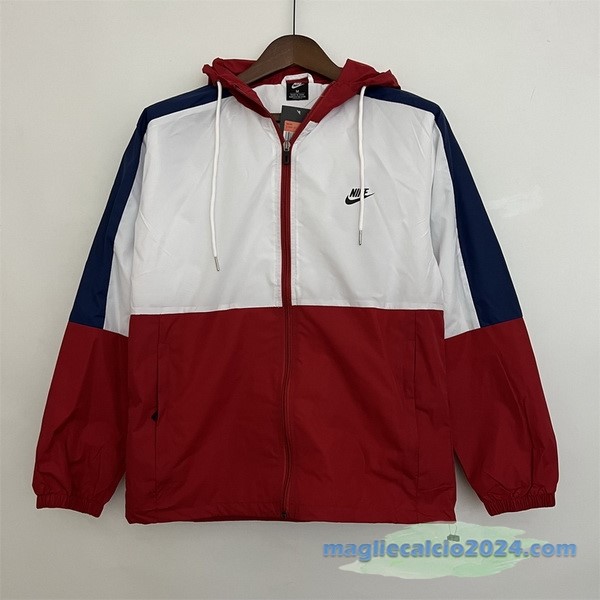 Giacca A vento Nike 2023 2024 Bianco Rosso Azul Poco Prezzo
