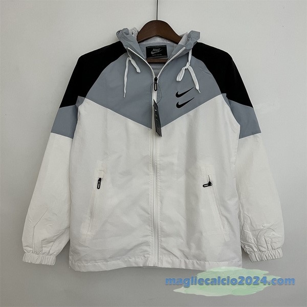 Giacca A vento Nike 2023 2024 Grigio Bianco Poco Prezzo
