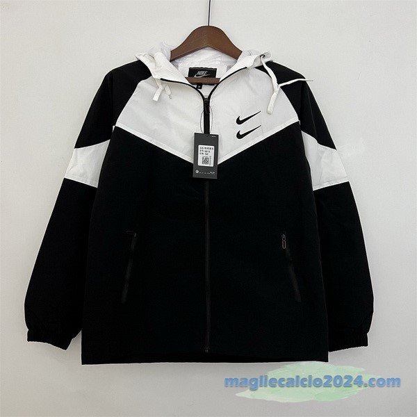 Giacca A vento Nike 2023 2024 Nero I Bianco Poco Prezzo