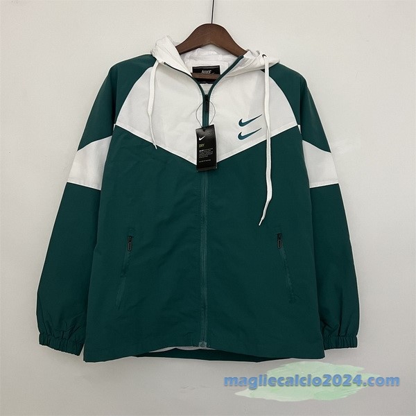 Giacca A vento Nike 2023 2024 Verde Bianco Poco Prezzo
