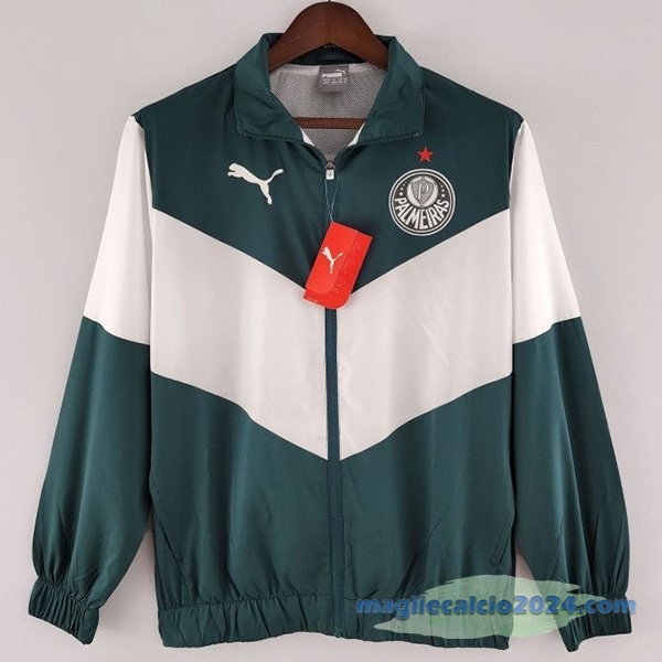 Giacca A vento Palmeiras 2022 2023 Verde Bianco Poco Prezzo