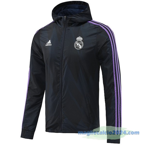 Giacca A vento Real Madrid 2022 2023 Nero Purpureo Poco Prezzo