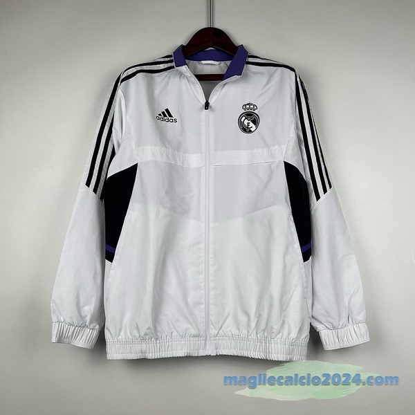 Giacca A vento Real Madrid 2023 2024 Bianco Purpureo Poco Prezzo