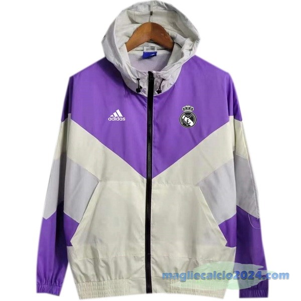 Giacca A vento Real Madrid 2023 2024 Purpureo Giallo Bianco Poco Prezzo