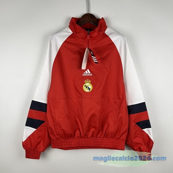 Giacca A vento Real Madrid 2023 2024 Rosso Bianco Nero Poco Prezzo