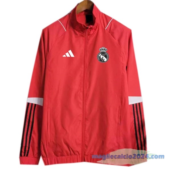Giacca A vento Real Madrid 2023 2024 Rosso Poco Prezzo