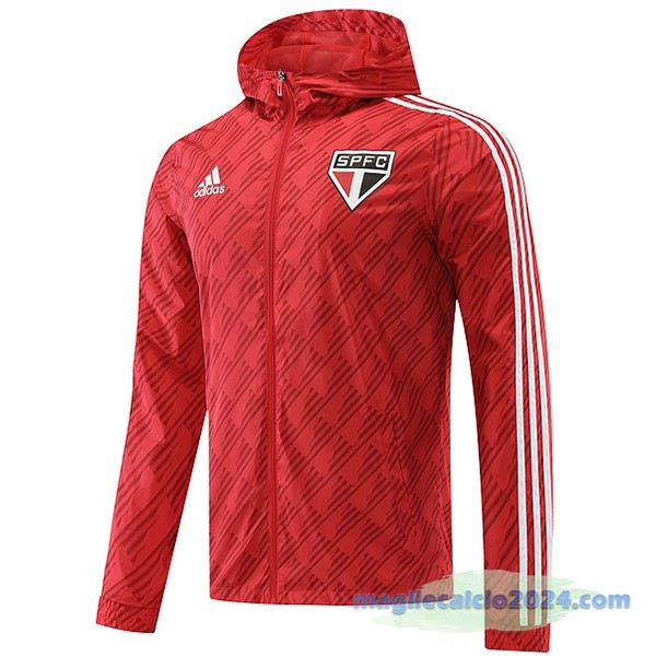 Giacca A vento São Paulo 2022 2023 Rosso Poco Prezzo