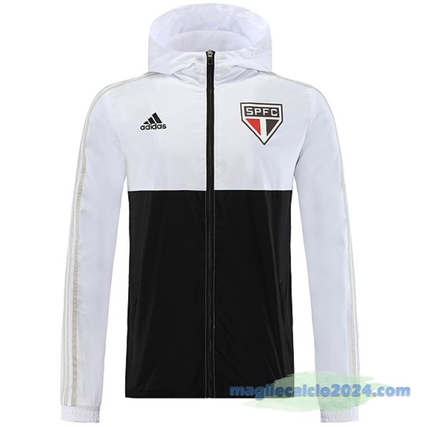 Giacca A vento São Paulo 2023 2024 Bianco Nero Poco Prezzo