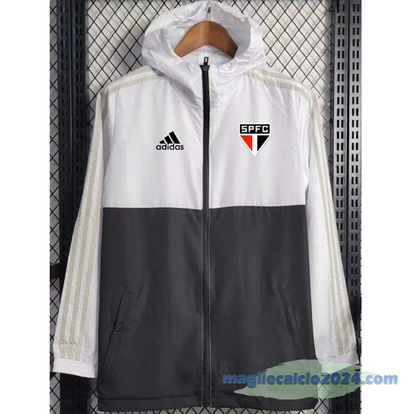 Giacca A vento São Paulo 2023 2024 Bianco Nero Poco Prezzo
