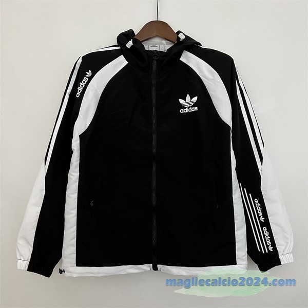 Giacca A vento adidas 2023 Nero Bianco Poco Prezzo