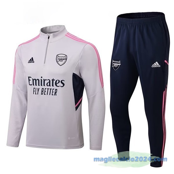 Giacca Bambino Arsenal 2022 2023 Grigio Nero Rosa Poco Prezzo