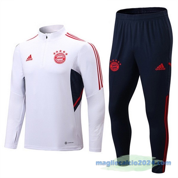 Giacca Bambino Bayern Múnich 2022 2023 Bianco Azul Poco Prezzo