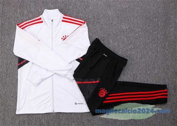 Giacca Bambino Bayern Múnich 2022 2023 Bianco I Nero Poco Prezzo