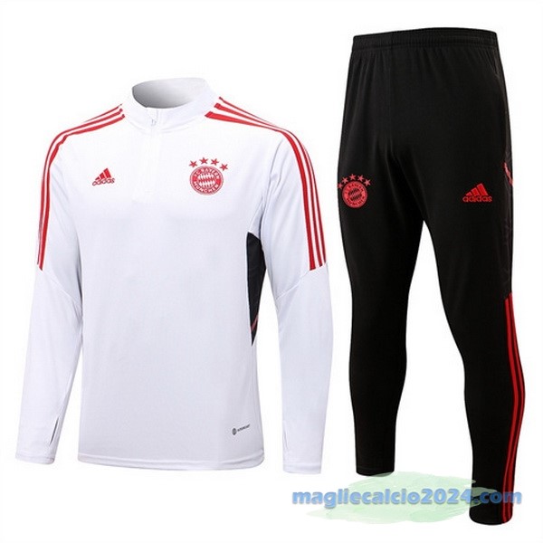 Giacca Bambino Bayern Múnich 2022 2023 Bianco Nero Poco Prezzo
