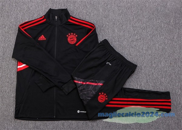 Giacca Bambino Bayern Múnich 2022 2023 Nero I Rosso Poco Prezzo