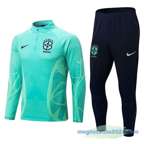 Giacca Bambino Brasile 2022 Verde Nero Poco Prezzo