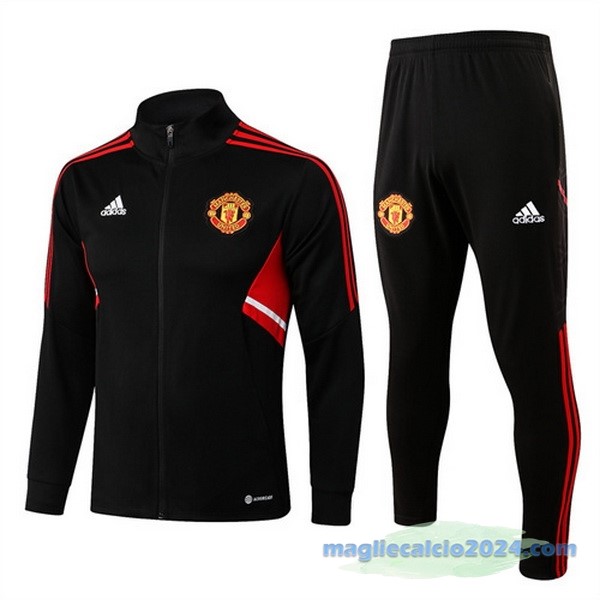 Giacca Bambino Manchester United 2022 2023 Nero I Rosso Poco Prezzo