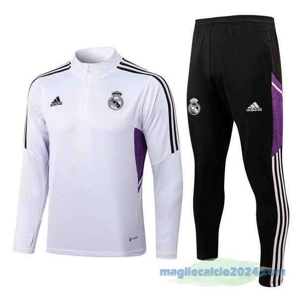 Giacca Bambino Real Madrid 2022 2023 Bianco III Nero Poco Prezzo