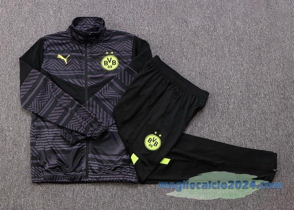 Giacca Borussia Dortmund 2022 2023 Nero Giallo Grigio Poco Prezzo