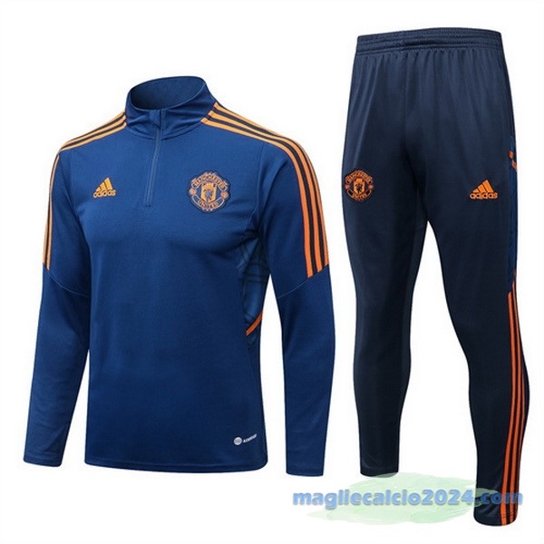 Giacca Manchester United 2022 2023 Azul Arancione Poco Prezzo