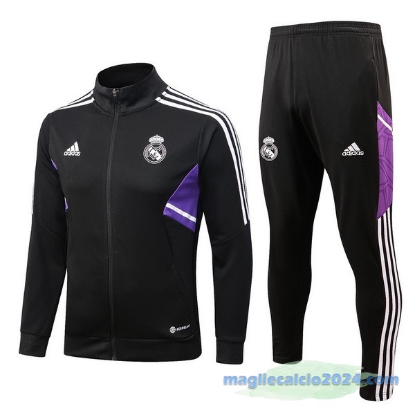 Giacca Real Madrid 2022 2023 Nero I Purpureo Poco Prezzo