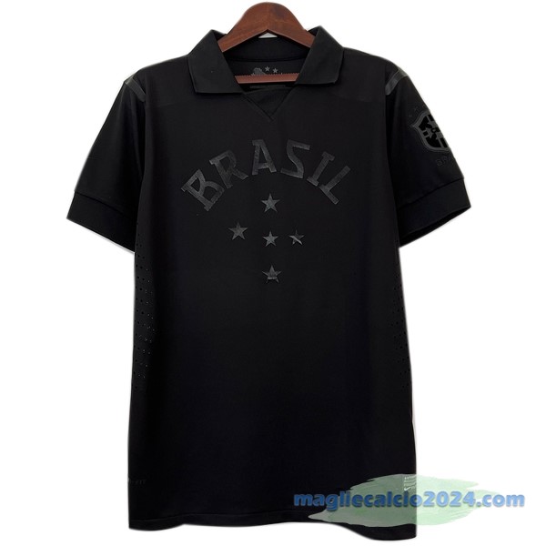 Maglia Brasile Retro 2013 2014 Nero Poco Prezzo