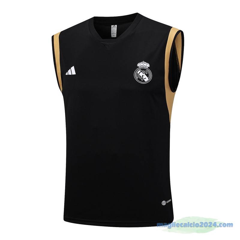 Maglia Senza Maniche Real Madrid 2023 2024 Nero Giallo Poco Prezzo