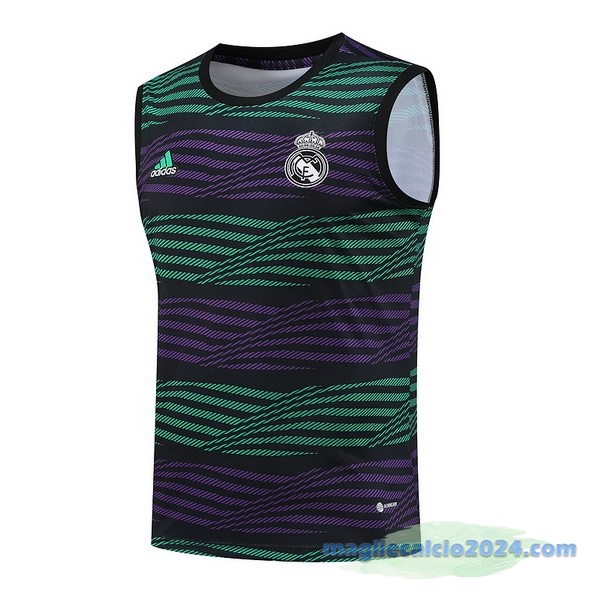Maglia Senza Maniche Real Madrid 2023 2024 Purpureo I Verde Poco Prezzo