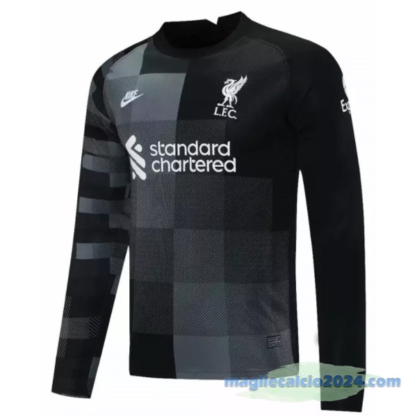 Manica lunga Portiere Liverpool 2021 2022 Nero Poco Prezzo
