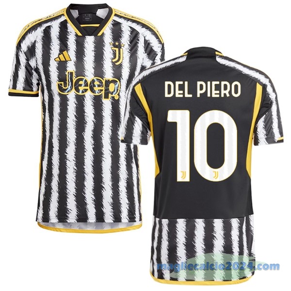 NO.10 Del Piero Thailandia Prima Maglia Juventus 2023 2024 Giallo Nero Poco Prezzo