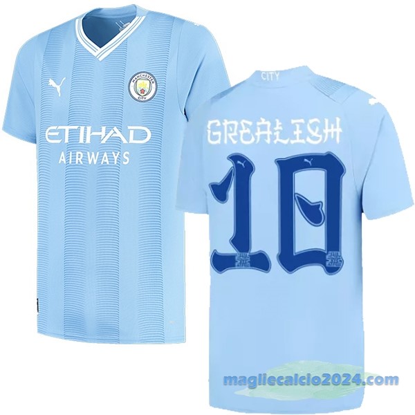 NO.10 Grealish Prima Maglia Manchester City 2023 2024 Azul Poco Prezzo