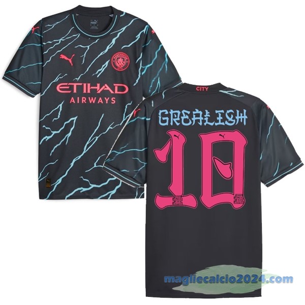 NO.10 Grealish Terza Maglia Manchester City 2023 2024 Nero Poco Prezzo