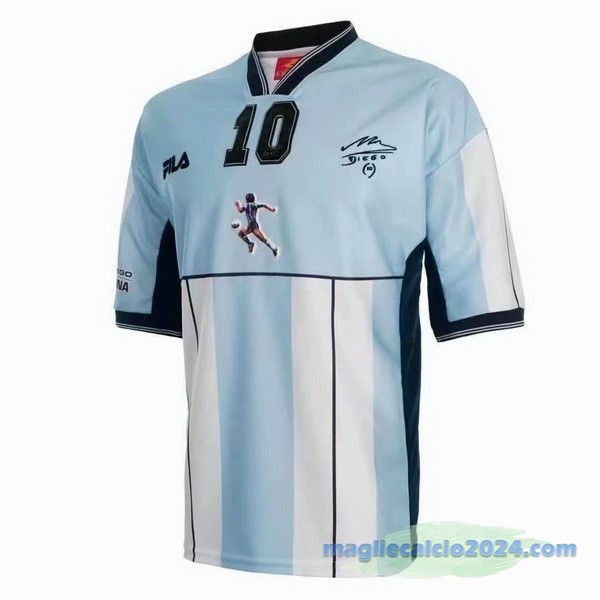 NO.10 Maradona Prima Maglia Argentina Retro 2001 Azul Poco Prezzo